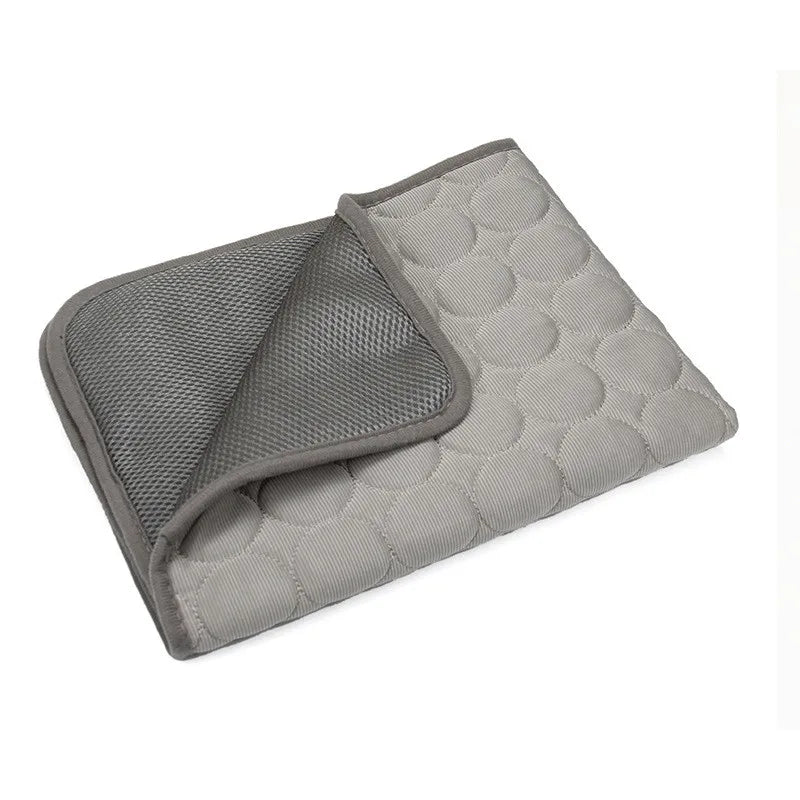 The Ultimate Cooling Pet Mat Breathable Washable Summer Pad Dog Cat Self Cool Blanket for Kennel Crate and Bed Sleeping Ice Silk