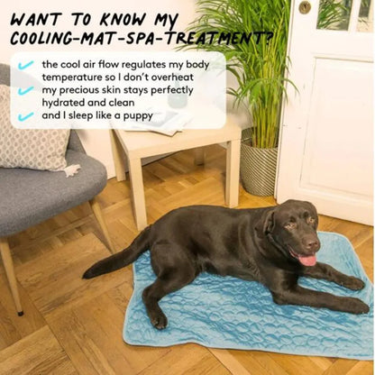 The Ultimate Cooling Pet Mat Breathable Washable Summer Pad Dog Cat Self Cool Blanket for Kennel Crate and Bed Sleeping Ice Silk