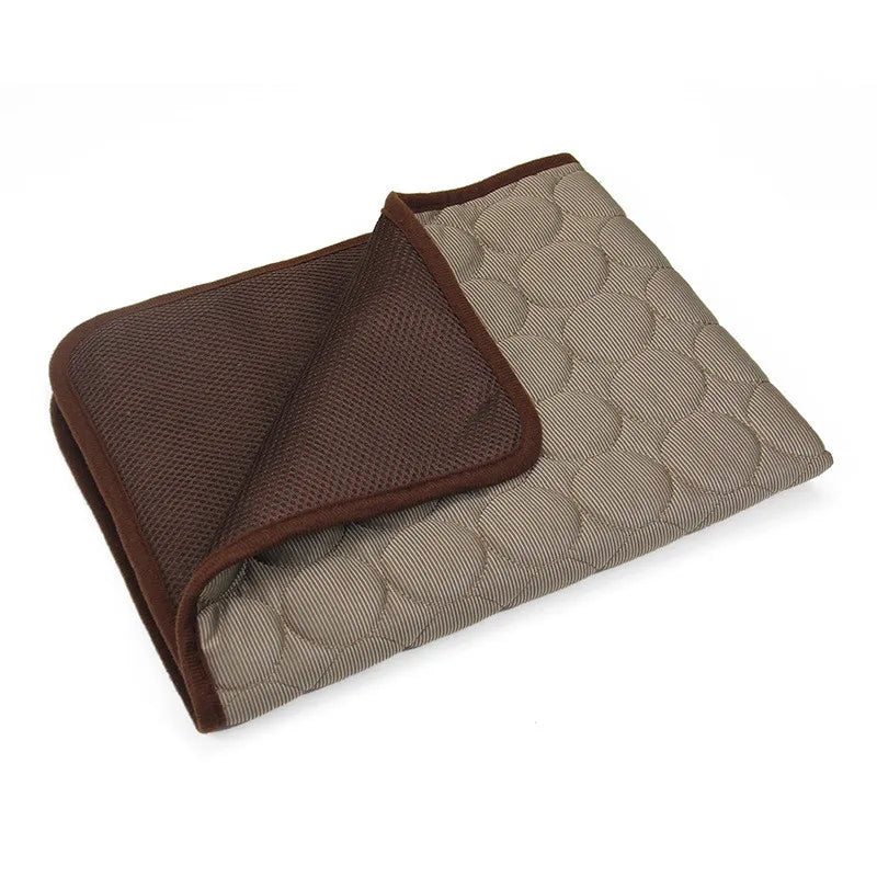 The Ultimate Cooling Pet Mat Breathable Washable Summer Pad Dog Cat Self Cool Blanket for Kennel Crate and Bed Sleeping Ice Silk