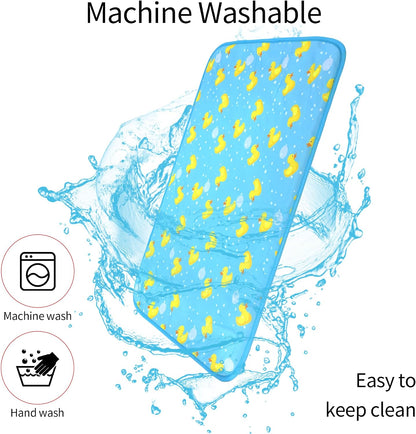 Cat Cooling Mat- Pet Ice Mat Outdoor for Dogs Self Cooling Pad for Kitten Cat Puppy Machine Washable (Medium, Blue Duck)